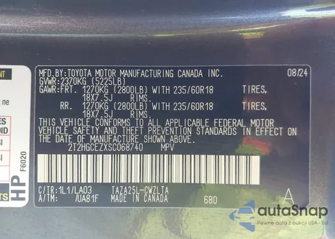 2025 Lexus Nx 350 Luxury from USA, damaged, VIN 2T2HGCEZXSC068740